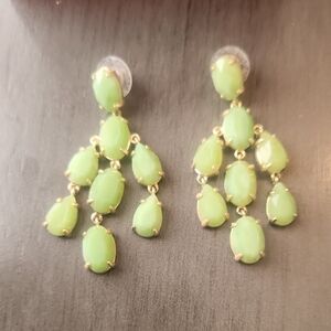 Stella & Dot Green Drop Earrings